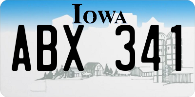 IA license plate ABX341
