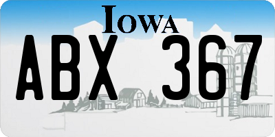 IA license plate ABX367