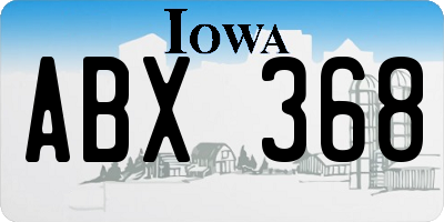 IA license plate ABX368