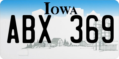 IA license plate ABX369