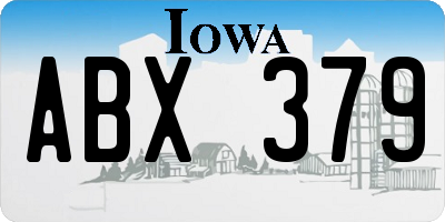 IA license plate ABX379