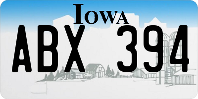 IA license plate ABX394
