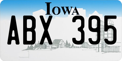 IA license plate ABX395
