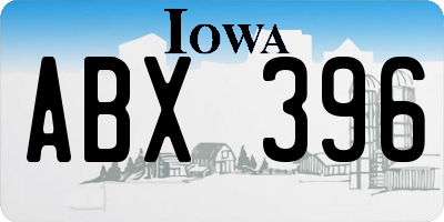 IA license plate ABX396