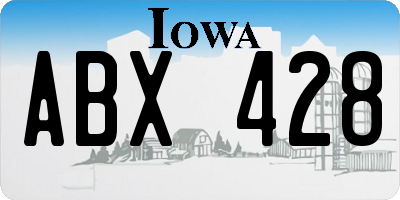 IA license plate ABX428