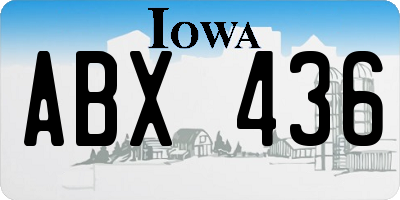 IA license plate ABX436
