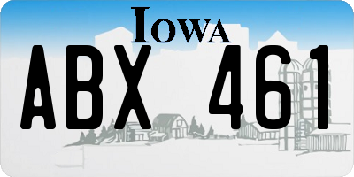 IA license plate ABX461