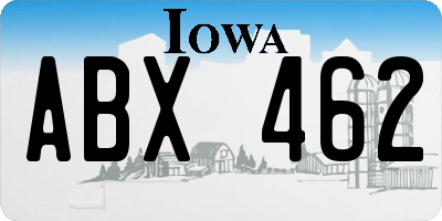 IA license plate ABX462