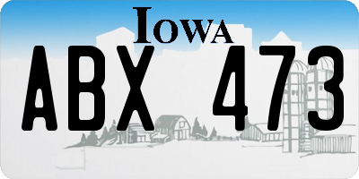 IA license plate ABX473