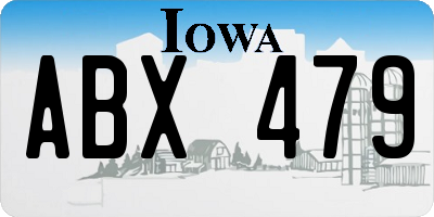 IA license plate ABX479