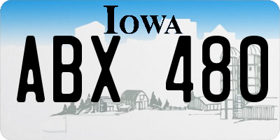 IA license plate ABX480
