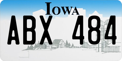 IA license plate ABX484