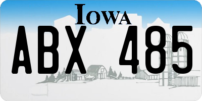 IA license plate ABX485