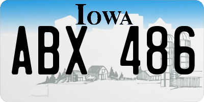 IA license plate ABX486