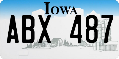 IA license plate ABX487