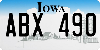 IA license plate ABX490