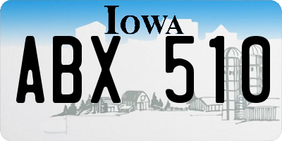 IA license plate ABX510
