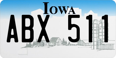 IA license plate ABX511