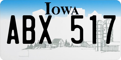 IA license plate ABX517