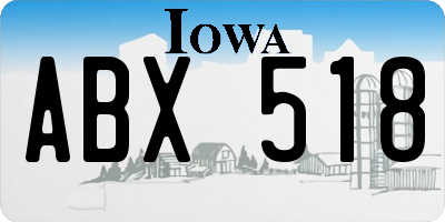 IA license plate ABX518