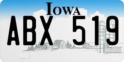 IA license plate ABX519