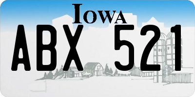 IA license plate ABX521