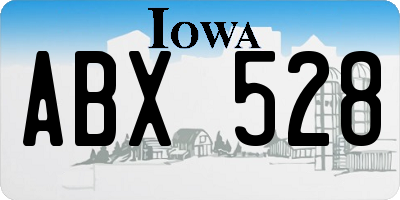 IA license plate ABX528