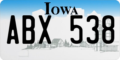 IA license plate ABX538