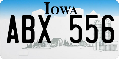 IA license plate ABX556