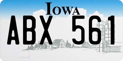 IA license plate ABX561