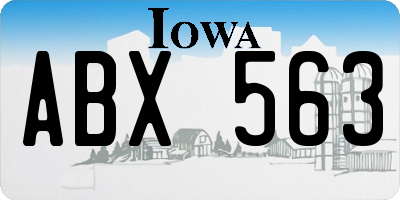 IA license plate ABX563