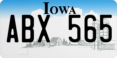 IA license plate ABX565
