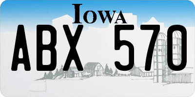 IA license plate ABX570