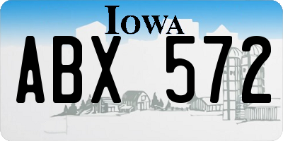 IA license plate ABX572