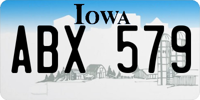 IA license plate ABX579