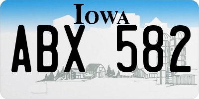 IA license plate ABX582