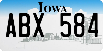 IA license plate ABX584