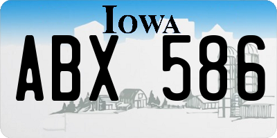 IA license plate ABX586