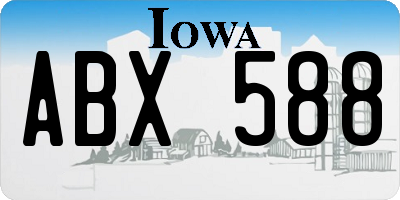 IA license plate ABX588