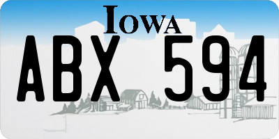 IA license plate ABX594