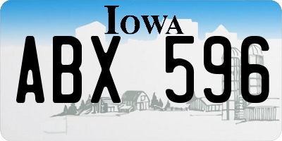 IA license plate ABX596