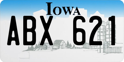 IA license plate ABX621