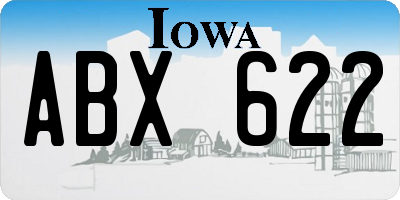 IA license plate ABX622