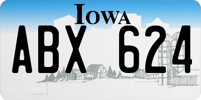 IA license plate ABX624