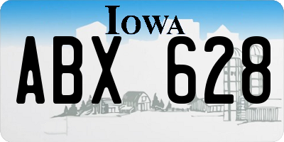 IA license plate ABX628