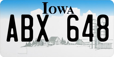 IA license plate ABX648