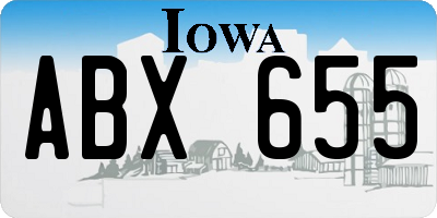 IA license plate ABX655