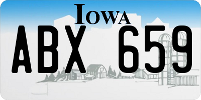 IA license plate ABX659