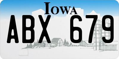 IA license plate ABX679