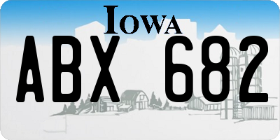 IA license plate ABX682